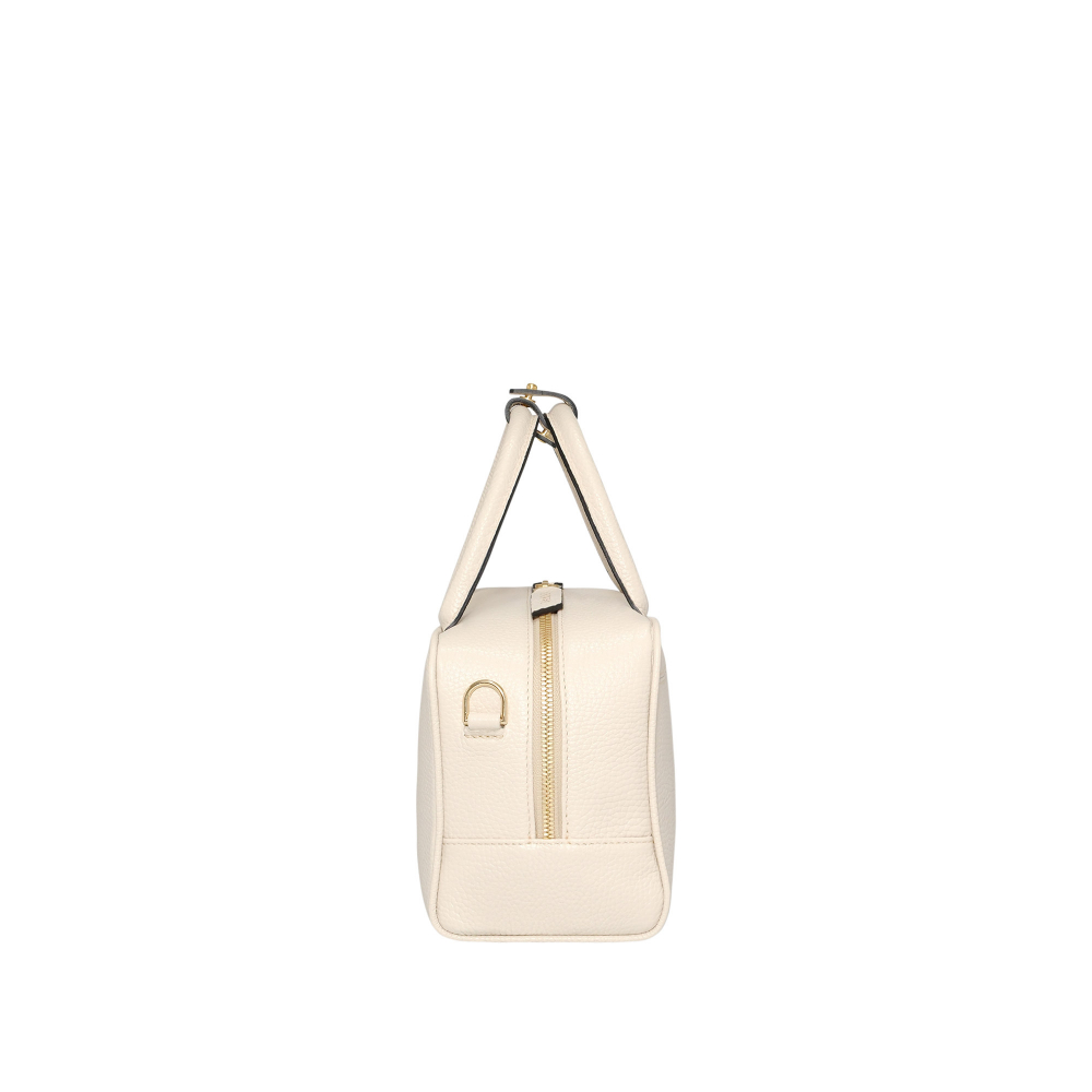 Crossbody Bag Henkeltasche aus Kalbsleder in creme